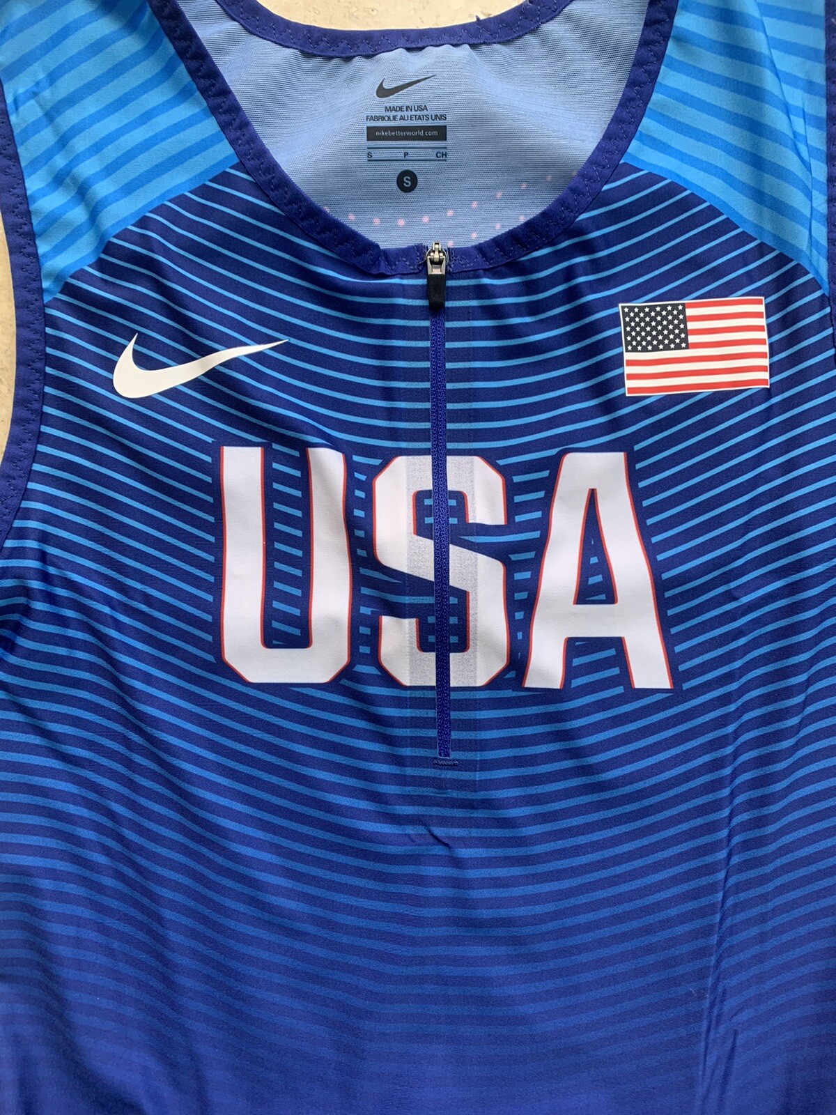 Nike TEAM ISSUED USA Olympics Pro Elite Speedsuit Unitard Made In USA