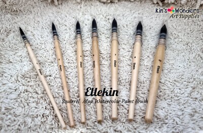 Handgefertigter Eichhörnchenhaar Wischpinsel - Künstler Aquarellpinsel Naturfasern