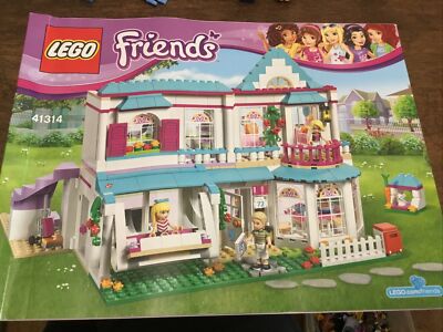 Lego 41314 Friends Stephanie's House Set Minifigures Manual 98% Complete