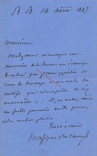 DU CAMP (Maxime), écrivain polygraphe et photographe français, (1822-1894).