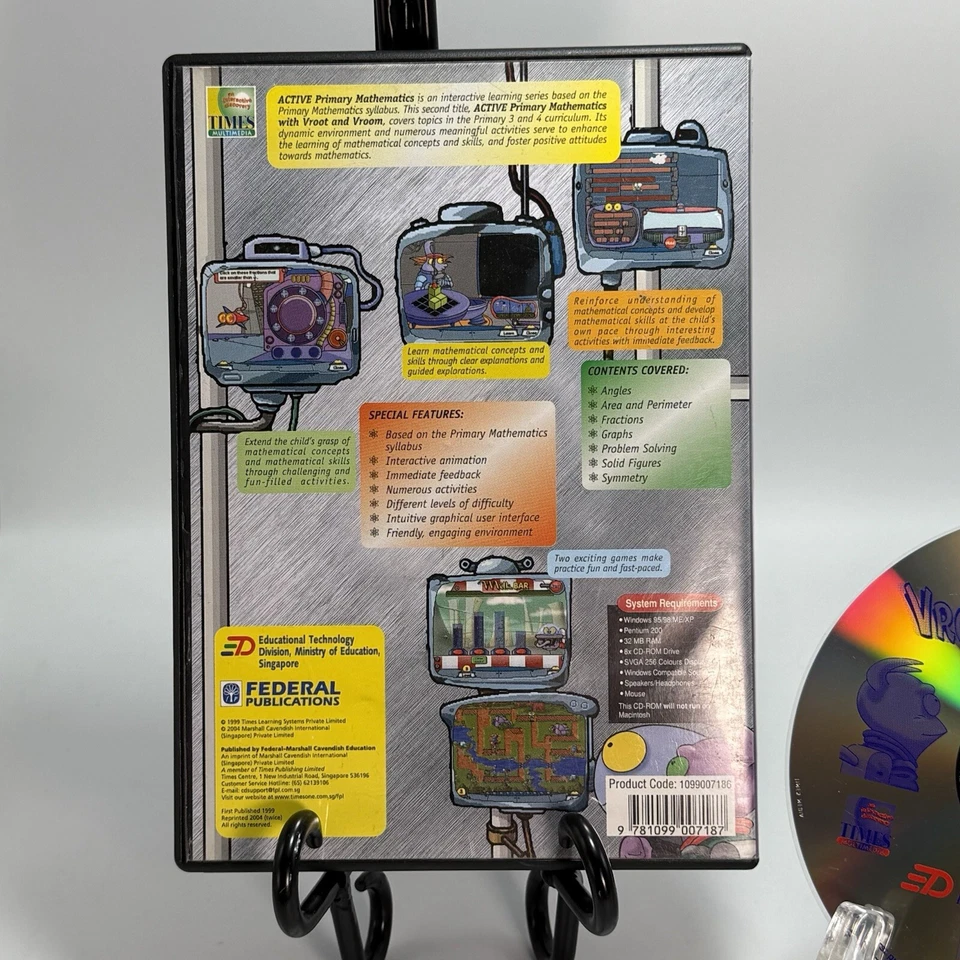 Vroot and Vroom P3 & P4 PC CD-ROM - Active Primary Mathematics - Singapore MOE - Image 2 of 2