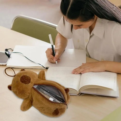 Plush Pencil Case Large Capacity Stationery Organizer School Office - Picture 8 of 12