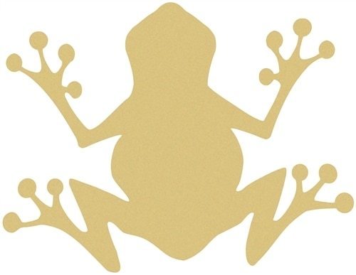 Wood Frog Shape, Unfinished Shape, Wood Cutout, Wooden Paintable Craft - Picture 1 of 1