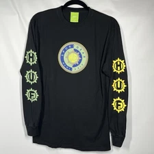 Huf "Sportgear 1984" LS T-Shirt 20Th Anniversary M Black Neon Spellout Sleeves