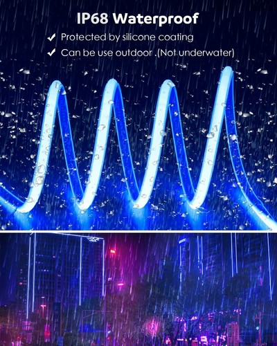 50ft 110V COB LED Light Strip 480LEDs/m Waterproof Indoor Outdoor Boat Car Decor - Picture 22 of 44