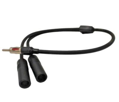 Car Radio 2 Female to 1 Male Universal Antenna Splitter Adapter Cable ANT-UV43