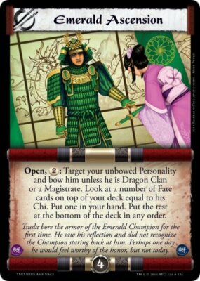Legend of the Five Rings L5R CCG TNO The New Order Emerald Ascension FOIL