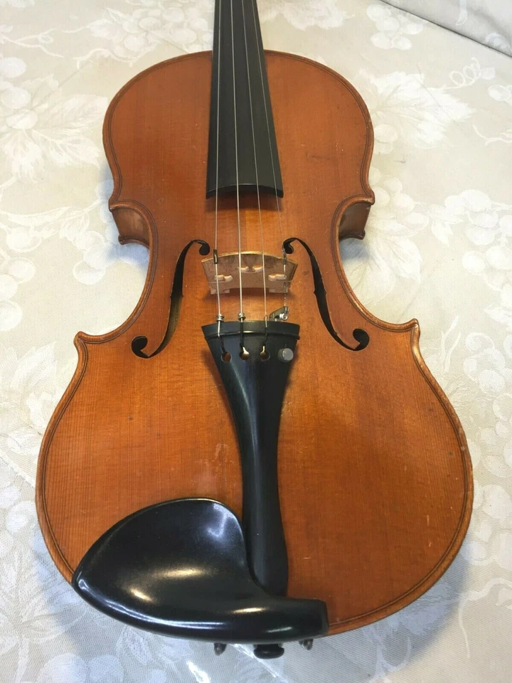 Otto Bruckner Violin Germany 1927 Inlaid Purfling Nicolas Amati Model w/ Case - Image 4 of 4