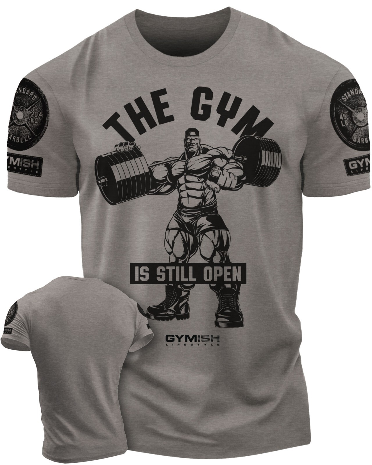 T-Shirt Warm Grey Branded
