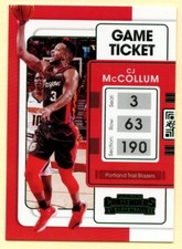 2021-22 Contenders Basketball CJ McCollum Game Ticket Green #39 Trail Blazers