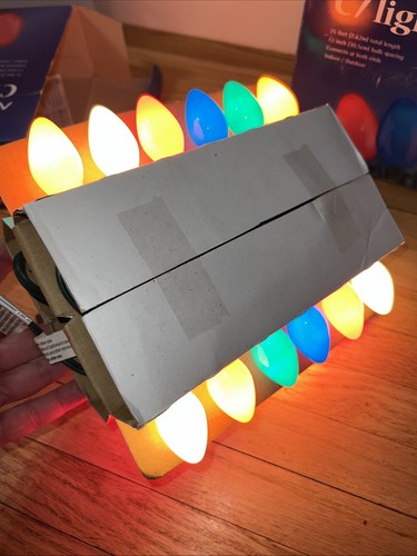 2 Set NOS Noma 25 Ft C7 Christmas String Lights 25 Bulbs Each Multi-color - 第 4/5 張圖片