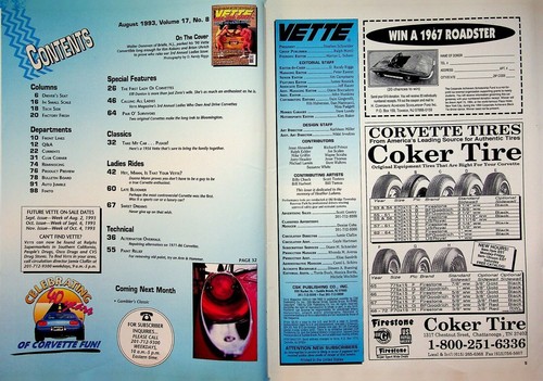 Vette Magazine August 1993 Ladies Issue, 8-Pg Centerfold Inside - Picture 2 of 2