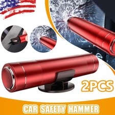 2x Car Safety Hammer Window Glass Breaker Seat Belt Cutter Emergency Escape Tool
