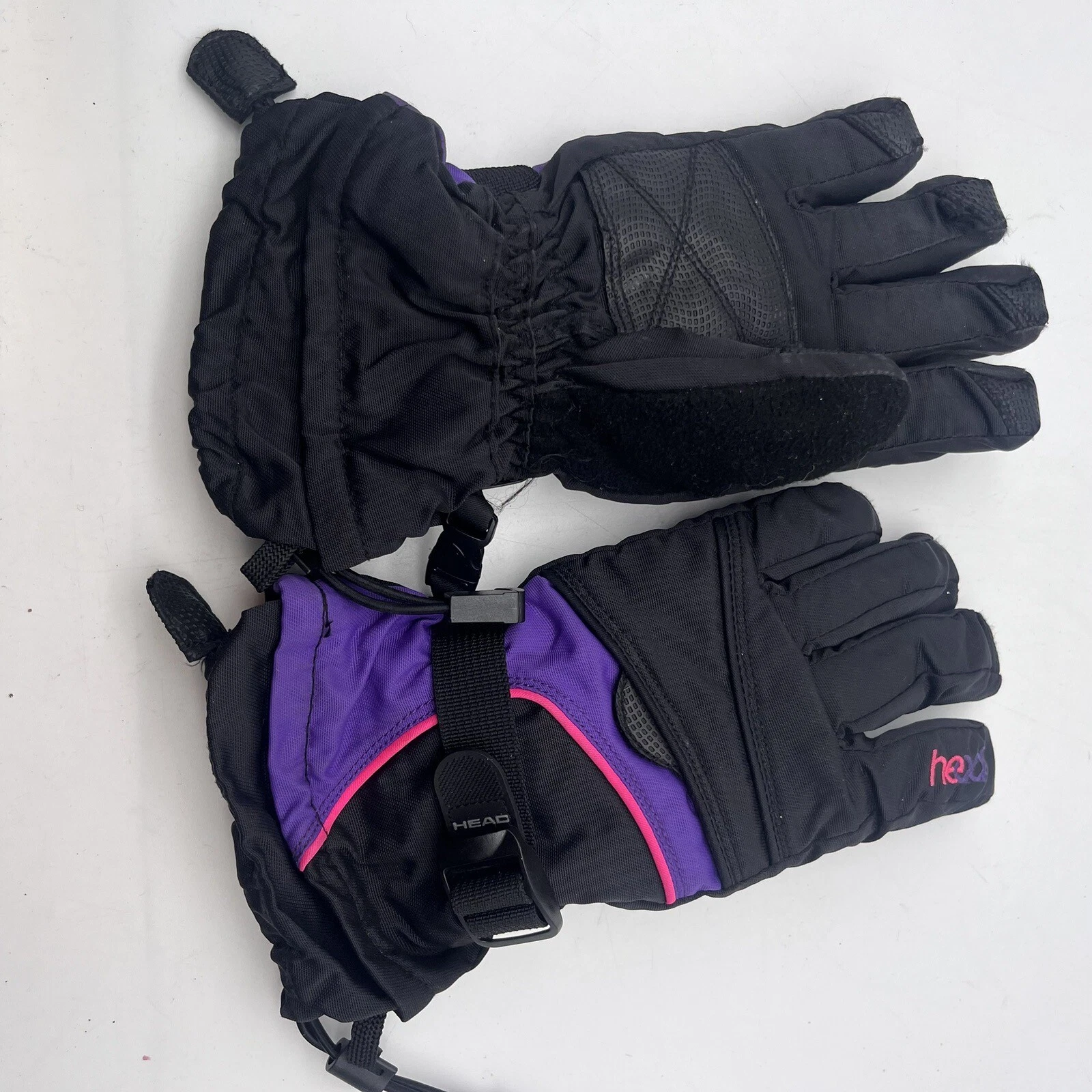 Head Vintage Retro Black Purple Pink Snow Ski Gloves size medium