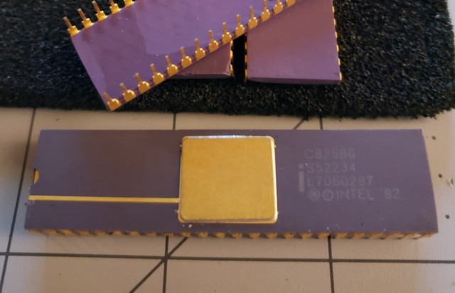 Intel C8751H CPU Microcontroller MCU Ceramic Gold Leads DIP UV Erasable ...