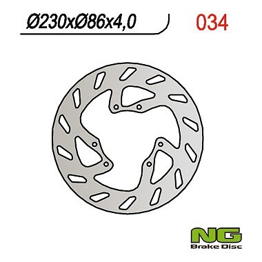 Disque de frein avant NG type origine pour restaurer la Yamaha YZ 125 1986