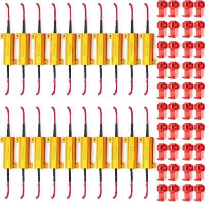 2-30pc Load Resistor 50W 6RJ LED Decoder Fix Error Code Hyper Flash Turn Signal