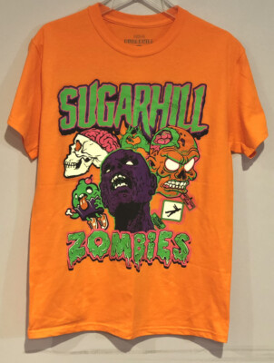 Sugar Hill Zombies T-shirt Men’s Size Medium Orange New With Tags Please  Read