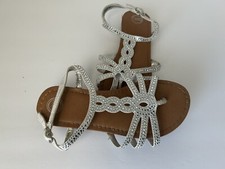 Girls wonder nation silver sandals size 1