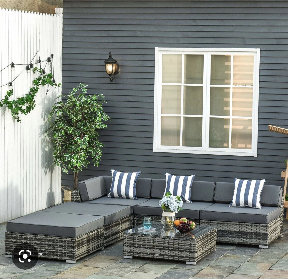 Garden sofa sets grey clearance