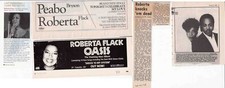 ROBERTA FLACK : CUTTINGS COLLECTION - Adverts