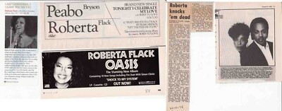 ROBERTA FLACK : CUTTINGS COLLECTION - Adverts