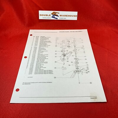 Ryobi Model 310r 310BVr Engine Parts List Manual 6/93 MANUAL ONLY 