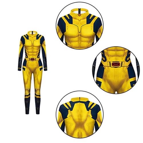Niño Adulto Wolverine Mono Deadpool Body Disfraz Trajes Vestido Nuevo - Imagen 18 de 32