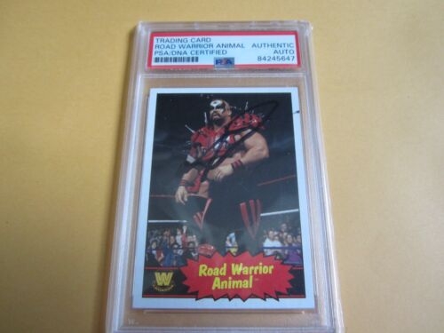 Road Warrior Animal signed 2012 Topps WWE card. PSA DNA - Picture 1 of 2