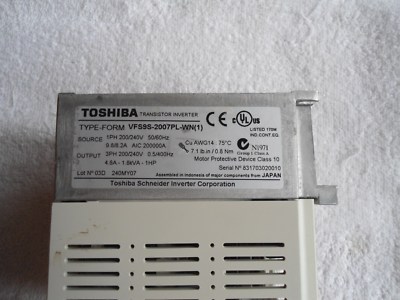 東芝製 インバータ VFS9S-2007PL-AN 東芝製 インバータ VFS9S-2007PL-AN