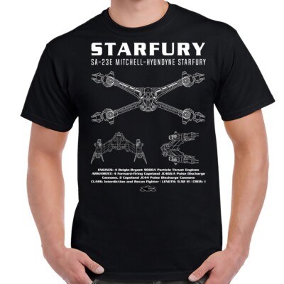 Babylon 5 Starfury Schematic Adult Shirt