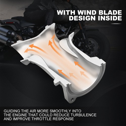 NICECNC 55mm M8 Cast Aluminum Intake Manifold For Harley Road Glide FLTRXS 17-22 - Picture 6 of 12