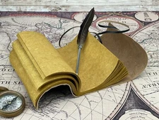 7x5 Vintage Handmade Scroll Leather Journal Travel Diary Leather Bound Notebook