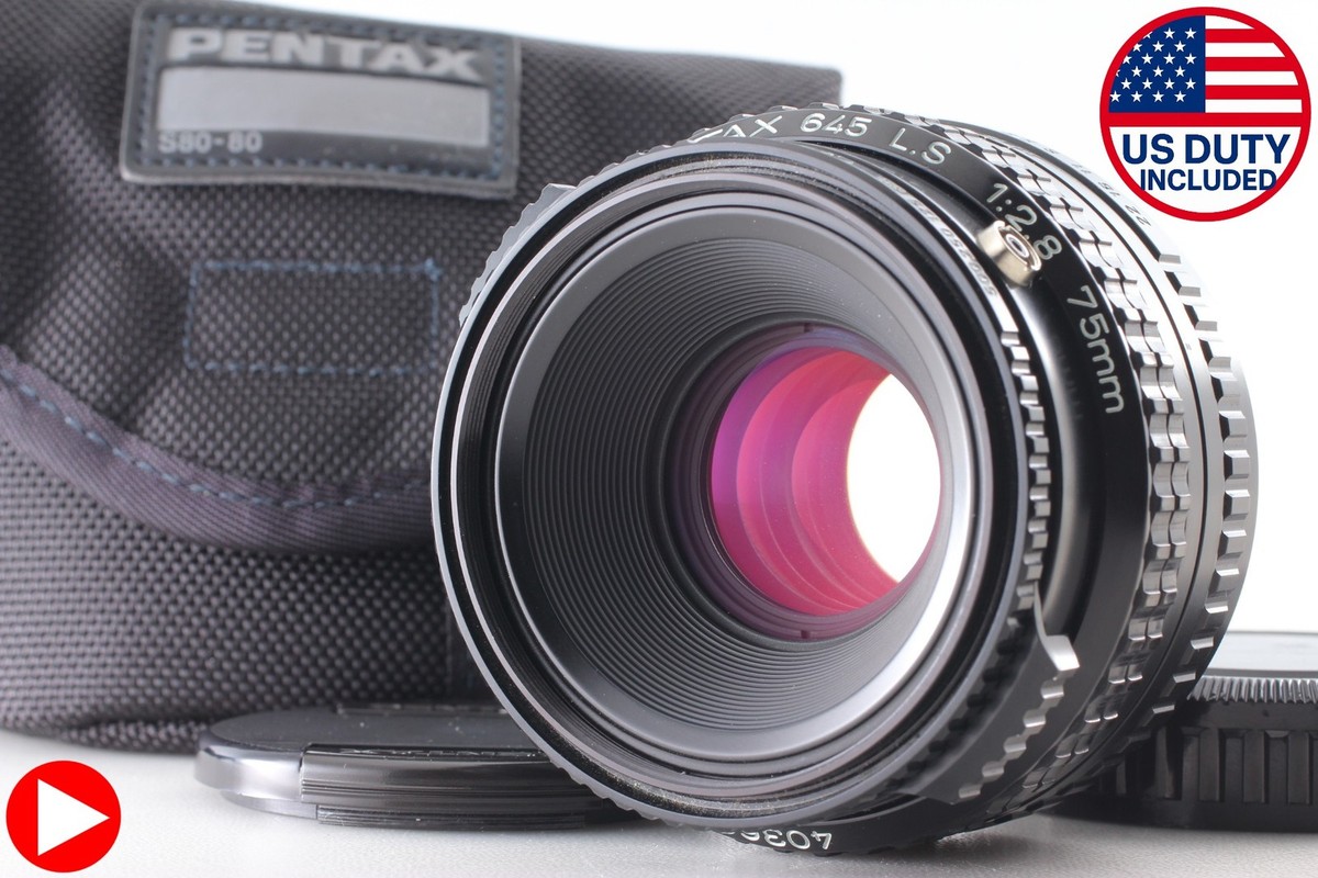 N MINT] SMC Pentax 645 75mm F/2.8 LS MF Lens w/ Shutter for 645N