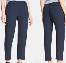 Theory Korene R3 Drapey Crepe Ankle Pants in Blue, Women's Size Small