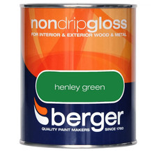 Berger Non Drip Gloss Wood & Metal Interior Exterior Paint 750ml Grey Red Green