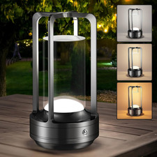 Portable Table Lamp for Outdoor Indoor: Cordless Rechargeable Desk Lamp with 3 C