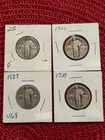 Silver Standing Liberty quarters lot. Full date