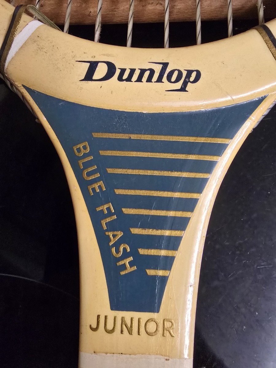 Raquette De Tennis Vintage Dunlop Blue Flash - Années 1950, Fabriquée En Angleterre