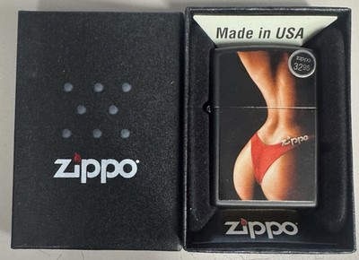 ZIPPO 2014 G -  STRING GIRL LOGO BLACK MATTE LIGHTER SEALED N BOX C908
