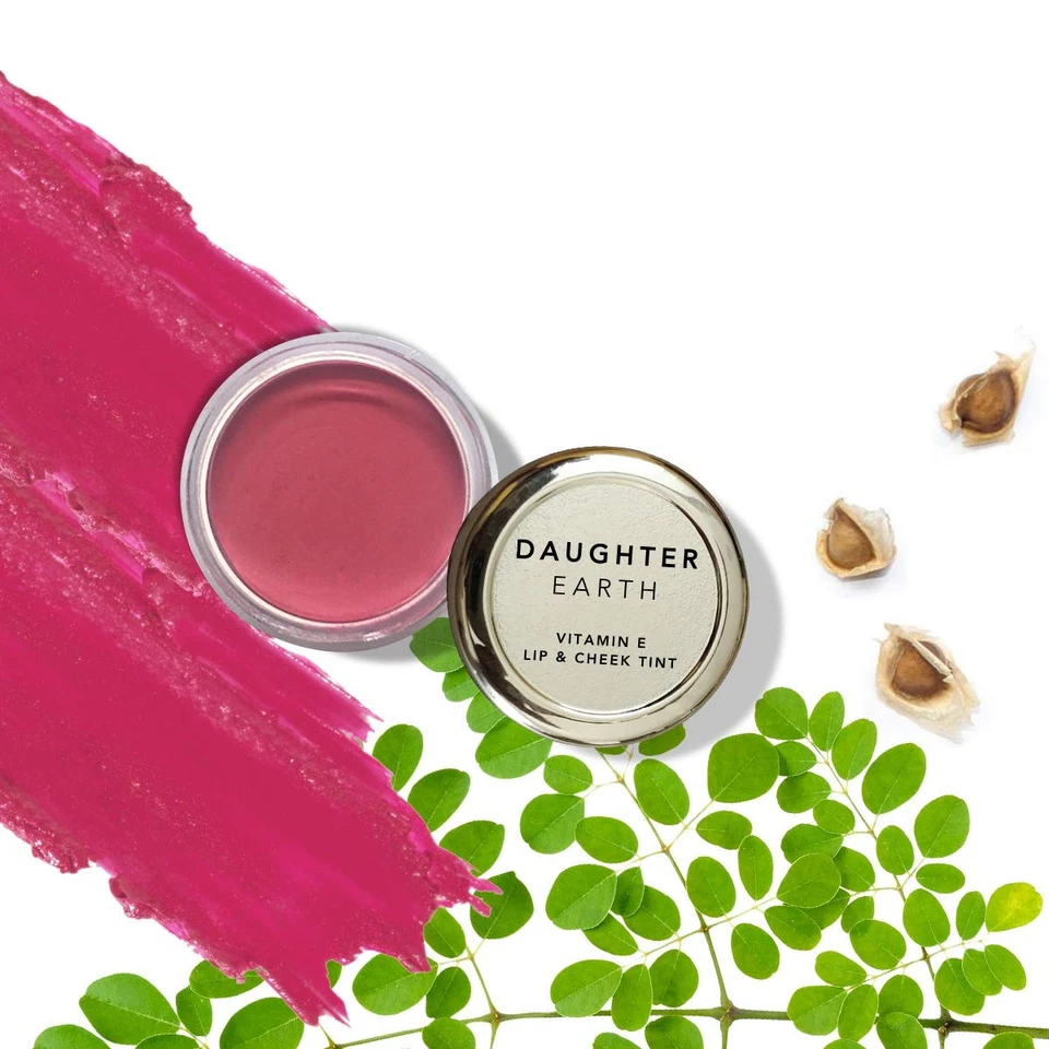 Tochter Erde Veganer Lippen-Und Wangen-Tint Original Rosa Farbton 4,5g - Bild 4 von 4