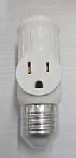 Set Of 6 Light Socket To Plug Adapter E26E27 2/3 Prong Light Bulb Outlet Convert