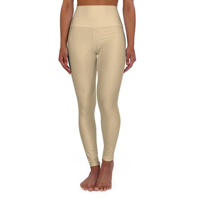 APJ Streetwear Classic High Waisted Yoga Leggings | Nude Beige
