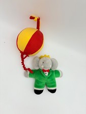 Babar The Elephant Plush Vintage Musical Crib Pull Balloon Set TESTED WORKS