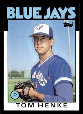 1986 Topps #333 Tom Henke Card Toronto Blue Jays