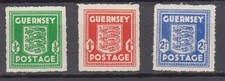 Guernsey, Nr. 1-3, postfrisch; Nr. 1 signiert