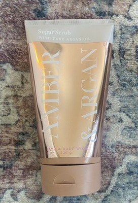 Bath & Body Works Amber & Argan Oil  Sugar Scrub 8 oz New Sealed