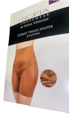 Women's Sofia Vergara Brown Shapewear Corset Thigh Shaper Size (Small ) New