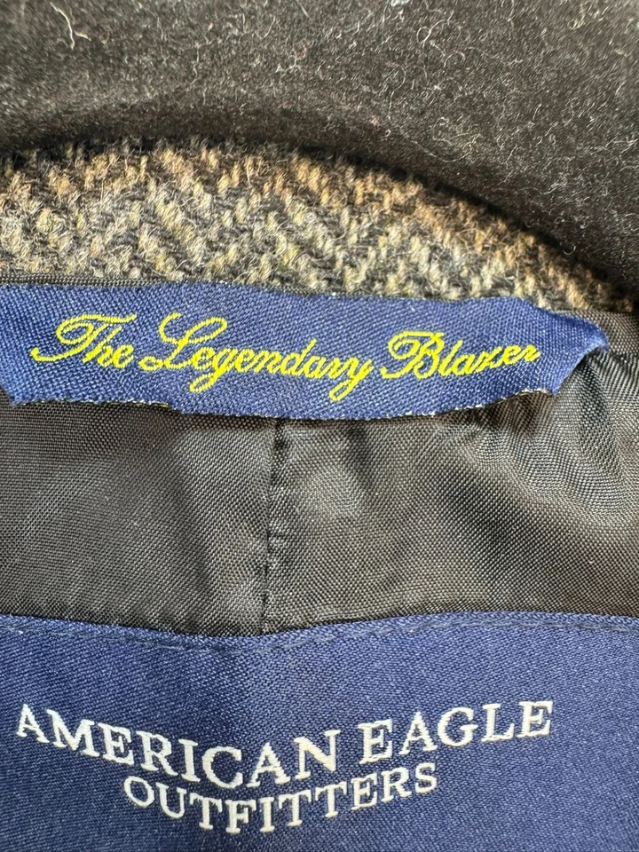 Blazer American Eagle Outfitters Para Hombres Preppy Legendary L Mezcla de Lana Espiga Foto 3 de 4