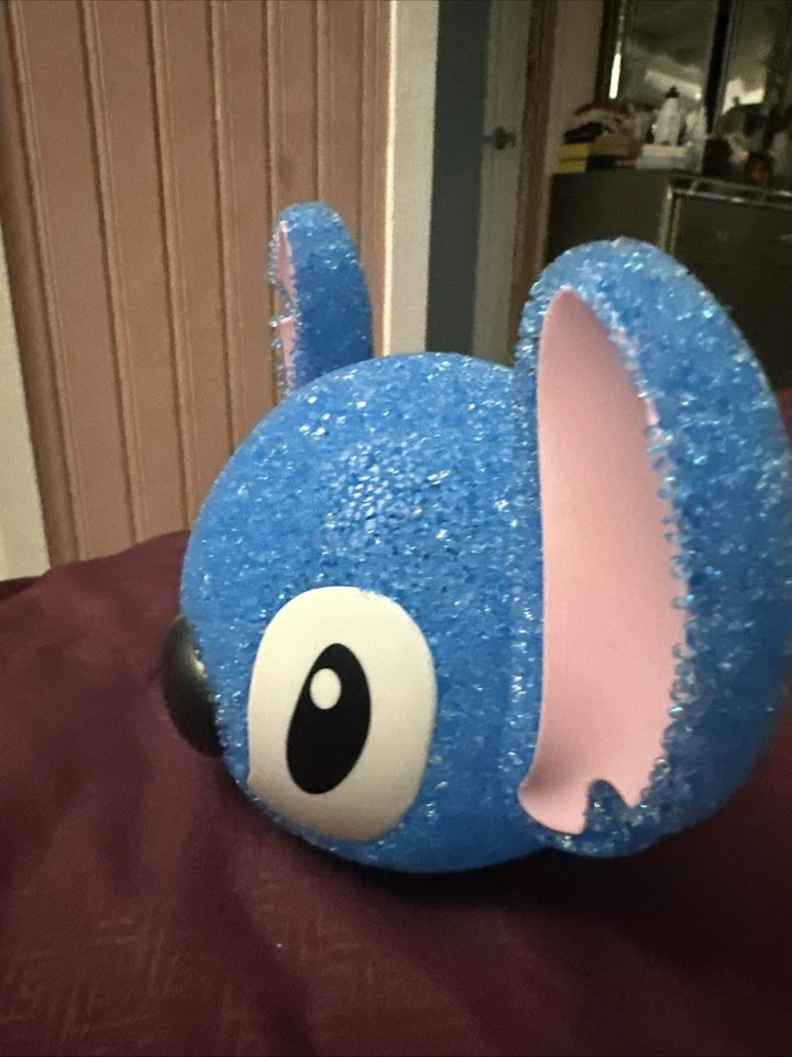 Stitch LED Night Light Lamp - Large Blue Glitter Head - 3xAAA Battery -Brand New - Image 4 of 4